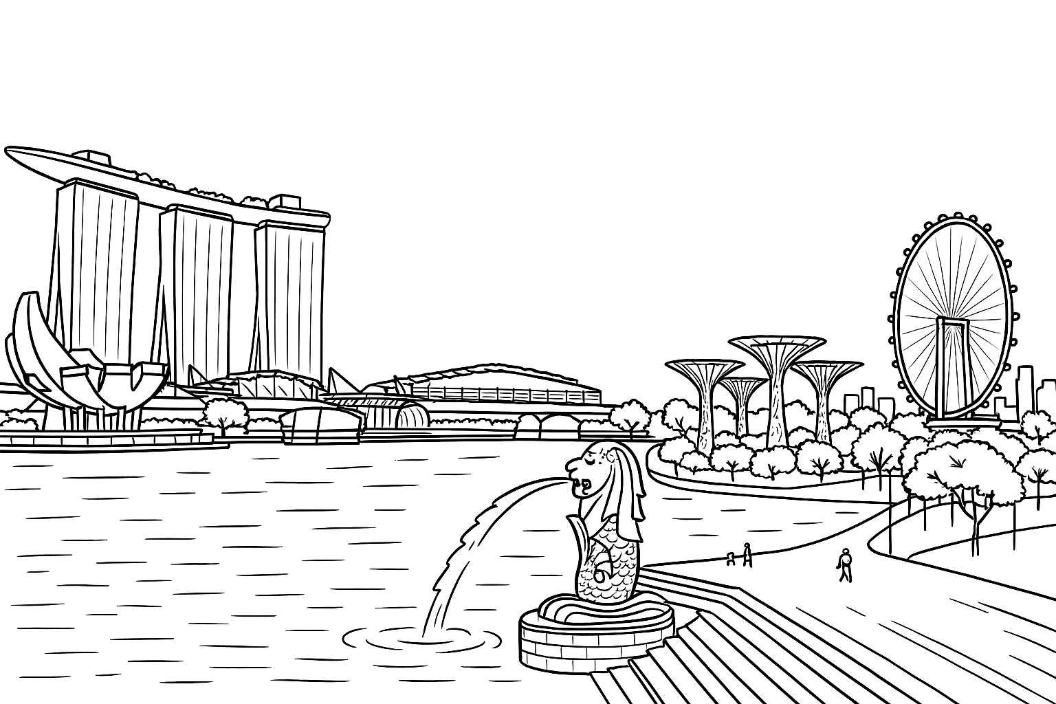 Singapore coloring page