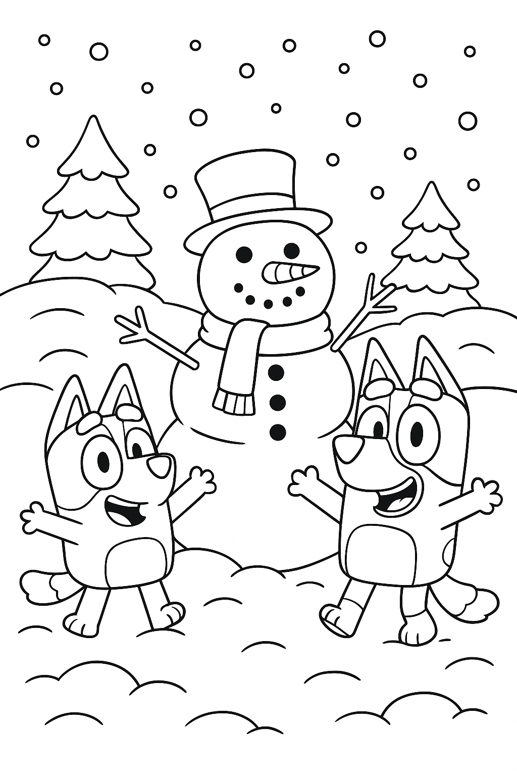 Bluey coloring page
